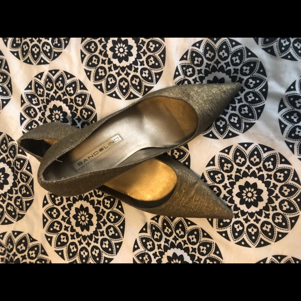 Metallic Gold Heels